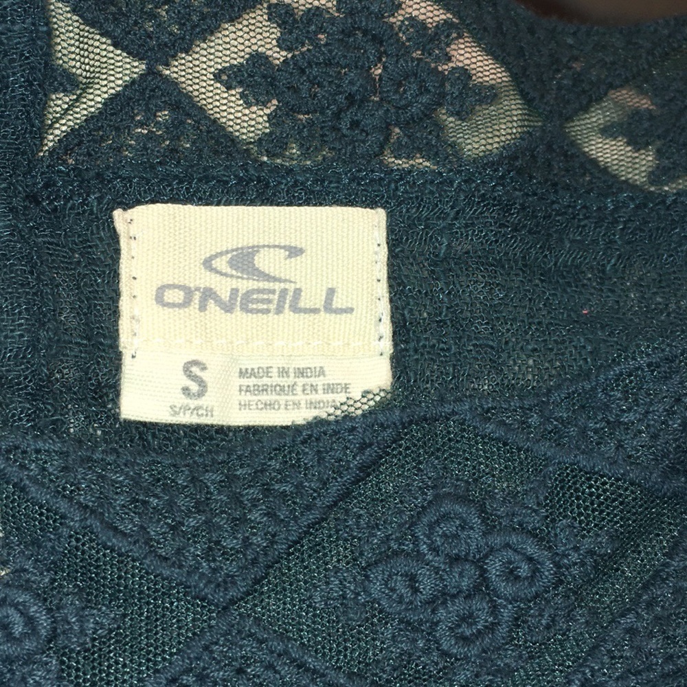O’neal Blouse top teal open sleeves size small boho surfer - Picture 7 of 8